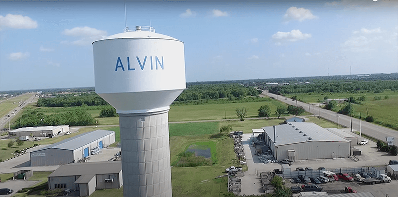 Water tower located in Alvin, TX